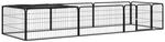 Vidaxl - 8-tlg. Hundelaufstall Schwarz 100x50 Cm Stahl Pulverbeschichtet