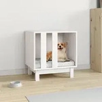 Vidaxl Hundeh&uuml;tte Wei&szlig; 50x40x52 Cm Massivholz Kiefer