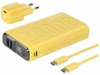 RealPower PB-20000 Power Pack Powerbank 20000 mAh Li-Ion USB, USB-C® Gelb