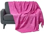 Homescapes &Uuml;berwurf Nirvana, 100% Baumwolle, Pink, 255 X 360 Cm