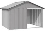 Vidaxl - Hundeh&uuml;tte Grau 116,5x103x81,5 Cm Verzinkter Stahl