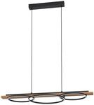 Eglo Led Pendelleuchte Boyal Schwarz Holz 101 X 110 Cm Warmwei&szlig; Dimmbar