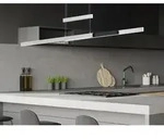 Trio - Led Pendelleuchte Trajan Ausziehbar H&ouml;henverstellbar Silber Schwarz, B: 150cm