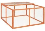 Kaninchenstall 124x120x60 Cm Massivholz Tanne - Vidaxl