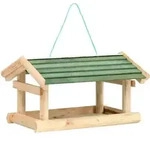 Vogelfutterhaus Massivholz 35x29,5x21 Cm Vidaxl