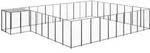 Hundezwinger Schwarz 25,41 M2 Stahl - Vidaxl