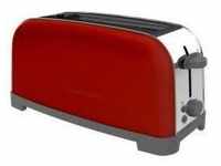 Vintage-Toaster 850 W, Stahl, 6 Stärken, roter Edelstahl -...