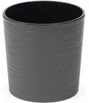Siena Garden - Pflanzgef&auml;&szlig; Locon Groove, Anthrazit Rillenoptik, &Oslash; 30 X 30,5 Cm