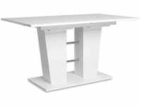 Esszimmertisch Esstisch Tisch Auszugtisch Breda weiß ca. 140 cm ausziehbar auf...