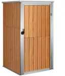 Ger&auml;tehaus Braun 88x89x161 Cm Verzinkter Stahl Vidaxl