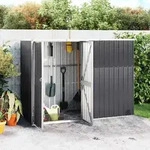 Ger&auml;tehaus Anthrazit 225x89x161 Cm Verzinkter Stahl Vidaxl