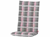 Regor Sesselauflage 120 cm Dessin Karo rosa, 100% Baumwolle