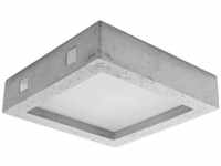 SL.0995 Deckenleuchte riza beton l: 33cm, b: 33cm, h: 8cm, LED/22W - Sollux