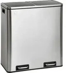 Tm2x30 Treteimer 60 Liter Abfalleimer K&uuml;chen-ordnung Silber - Svita