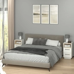 Vicco - Nachttisch Beatrice, Wei&szlig;, 36 X 68 Cm 2er Set