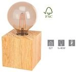 Tischleuchte Prestwick 2 Holz 9,5 X 9,5 Cm E27, Max. 40 W Lampen - Eglo