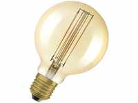 Vintage 1906 LED-Lampe mit Gold-Tönung, 8,8W, 806lm, Kugel-Form mit 95mm Durchmesser