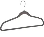 Wenko Kleiderb&uuml;gel Beflockt Grau 15er Set, Grau, Kunststoff (abs) Grau