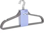Kleiderb&uuml;gel Beflockt Grau 25er Set, Grau, Kunststoff (abs) Grau - Grau - Wenko
