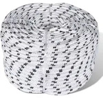 Vidaxl Braided Boat Rope Polyester 6 Mm 250 M White