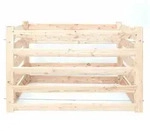 Westmann - Holz Komposter, Kompostkiste 1040 L Volumen, Natur, 130 X 100 X 80 Cm (l X