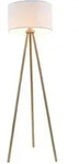 Stoff Stehleuchte &Oslash; 45,5 Cm 1x Exkl E27 60w Wei&szlig;