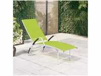 Sonnenliege,Liegestuhl Textilene und Aluminium Grün vidaXL