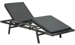 Sonnenliege Mit Auflage Poly Rattan Grau - Vidaxl