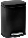 Treteimer Leno, Schwarz 5 L, Kosmetikeimer, Abfalleimer, Schwarz, Stahl Schwarz,