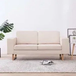 Vidaxl - 2-sitzer-sofa Stoff Cremewei&szlig;