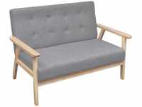 Bonnevie - 2-Sitzer-Sofa,Sofas gerade Stoff Hellgrau vidaXL