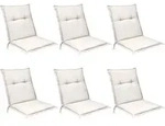 6er Set Niedriglehner Auflagen Base Nl, 100x50cm, Natur