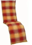 Go-de - Liegenauflage 170 X 50 X 8 Cm Orange Auflage Polster Kissen Liegestuhl