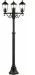 Carleen Au&szlig;enstandleuchte 3flg Schwarz 3x A60, E27, 60w, Geeignet F&uuml;r Normallampen