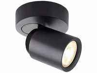 Deckenleuchte Librae Round in Schwarz und Grau-matt - black - Deko-light