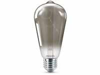 Led Lampe ersetzt 11W, E27 Edisonform ST64, grau, warmweiß, 136 Lumen, nicht
