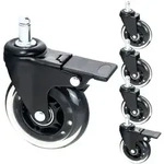6810 B&uuml;rostuhl Rollen 5er Set, 11 Mm, Schwarz - Hmf