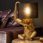 Extravaganza Chimp - Tischlampe - &Oslash; 30 Cm - 1xe14 - Schwarz - Lucide