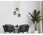 Trio Lighting - Cluster Pendelleuchte Balini 3-flammig Mit Rauchglas Kugeln, &Oslash; 30cm