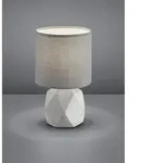Defibrico - Moderne Tischleuchte Pike Beton Mit Rundem Stofflampenschirm In Grau,