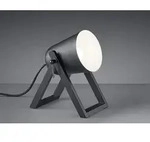 Defibrico - Kleine Tischleuchte Marc Naturholz Metallschirm Schwarz, H&ouml;he 21cm