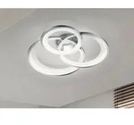 Trio - Led Deckenleuchte Granada Mit Drei Ringen In Chrom, Dimmbar, Breite 71cm