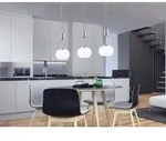 Led Pendelleuchte Madison 3-flammig Silber Mit Milchglas, Breite 82cm