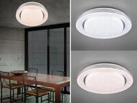 Led Deckenleuchte Atria Fernbedienung, Dimmbar Sternenhimmel, Wei&szlig; &Oslash;38cm