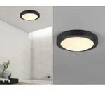 Trio - Bad Deckenleuchte Condus In Schwarz Mit Glas Wei&szlig; Ip44 Badlampe, &Oslash; 31,5cm