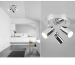 Deckenstrahler Badezimmerlampe Angelo Silber Chrom 3-flammig, &Oslash; 20cm