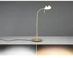 Led Schreibtischleuchte Monza Dimmbar Mit Flexarm, H&ouml;he 57cm, Messing