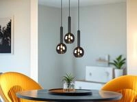 Trio Lighting - Pendelleuchte Clayton Industrial 3-flammig Rauchglas-kugeln, &Oslash; 45cm