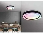 Led Deckenleuchte Arco Schwarz Matt, Fernbedienung Deckenleuchte - Reality