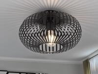 Deckenleuchte Johann Gitter Lampenschirm Metall In Schwarz, &Oslash; 30cm